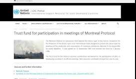 
							         Trust fund for participation in meetings of Montreal Protocol | Support ...								  
							    