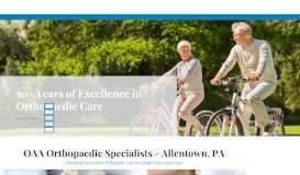 
							         Trusted Orthopaedic Specialists in the Lehigh Valley | OAA								  
							    