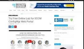 
							         Try Free Online Lab for SCCM ConfigMgr Web Portal - anoopcnair.com								  
							    