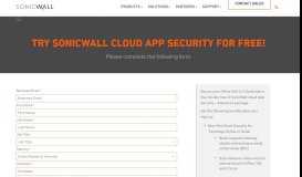 
							         Try SonicWall Cloud App Security for free! - SonicWall								  
							    