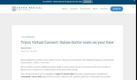 
							         Tryon Virtual Connect: Online doctor visits on your time - Tryon ...								  
							    