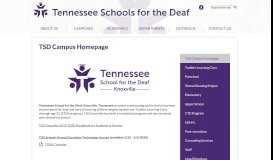 
							         TSD Campus Homepage - Tennessee Schools for the Deaf								  
							    