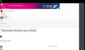 
							         Tshwane tenders go online | ITWeb								  
							    