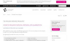 
							         TSI Online Service Request - - TSI Incorporated								  
							    