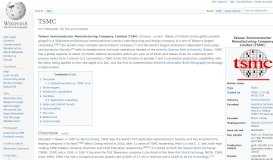 
							         TSMC - Wikipedia								  
							    