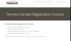 
							         TSP - Tenneco Vendor Registration Process - Tenneco Supplier Portal								  
							    