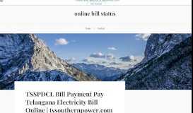 
							         TSSPDCL Bill Payment Pay Telangana Electricity ... - online bill status								  
							    