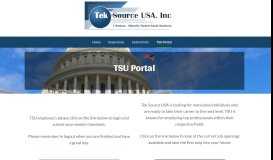 
							         TSU Portal - Tek Source USA, Inc.								  
							    