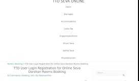 
							         TTD User Login Registration for Online Seva Darshan Rooms Booking ...								  
							    