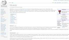 
							         TTU K-12 - Wikipedia								  
							    