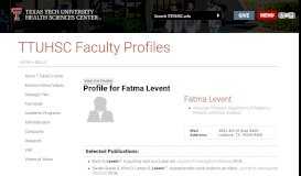 
							         TTUHSC Faculty Profiles | Texas Tech University Health Sciences ...								  
							    