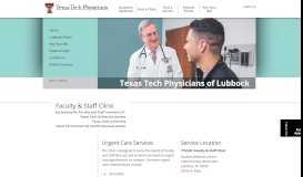 
							         TTUHSC Faculty & Staff Clinic - Texas Tech Physicians								  
							    