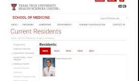 
							         TTUHSC Surgery Residents | Texas Tech University Health Sciences ...								  
							    