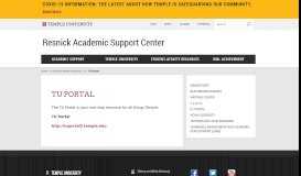 
							         TU Portal - Resnick Academic Support Center - Temple University								  
							    