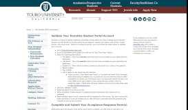 
							         TUC Student Portal Information - Touro University, California								  
							    