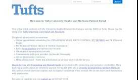 
							         Tufts University Health and Wellness Patient Portal								  
							    