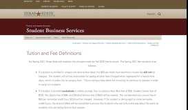
							         Tuition and Fee Definitions : Student Business Services : Texas State ...								  
							    