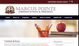 
							         Tuition and Fees - Marcus Pointe Christian Academy								  
							    