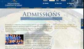 
							         Tuition and Fees - Williamsburg Christian Academy								  
							    