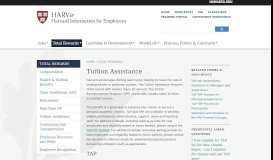 
							         Tuition Assistance | Harvard Human Resources								  
							    