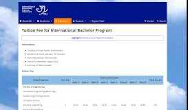 
							         Tuition Fee for International Bachelor Program - IULI								  
							    