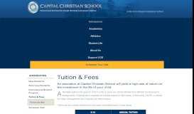 
							         Tuition & Fees - Capital Christian School								  
							    