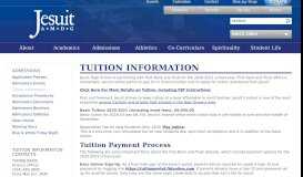 
							         Tuition Information | Jesuit High School of New Orleans								  
							    