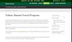 
							         Tulane Travel - Tulane Alumni Association								  
							    