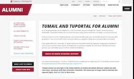 
							         TUmail and TUportal - Temple University								  
							    