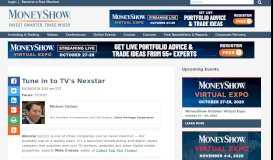 
							         Tune in to TV's Nexstar - MoneyShow.com								  
							    