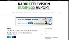 
							         TuneIn Tune Out For Entercom: Radio.com Gets Exclusive | Radio ...								  
							    