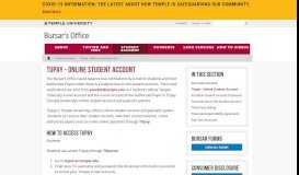 
							         TUpay - Online Student Account - Bursar's Office - Temple University								  
							    