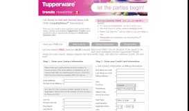 
							         Tupperware Trends - Canada - Party Pulse - Sign-Up								  
							    
