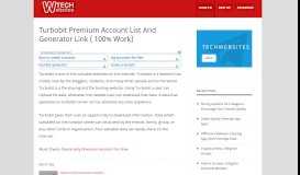 
							         Turbobit Premium Account List And Generator Link ( 100 ...								  
							    
