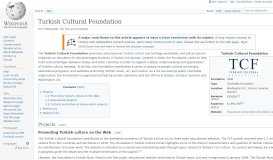 
							         Turkish Cultural Foundation - Wikipedia								  
							    