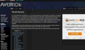 
							         Turret Factory - Official Avorion Wiki								  
							    
