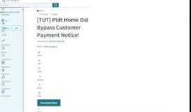 
							         [TUT] Pldt Home Dsl Bypass Customer Payment Notice! - Scribd								  
							    