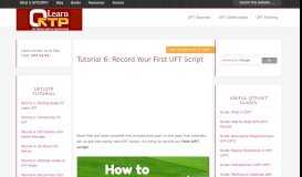 
							         Tutorial 6: Record Your First UFT Script | Learn QTP (UFT)								  
							    