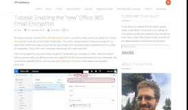 
							         Tutorial: Enabling the “new” Office 365 Email Encryption – ITProMentor								  
							    