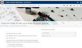 
							         Tutorial: How to set up e-mail on your phone | Toms River Regional ...								  
							    