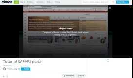 
							         Tutorial SAFARI portal on Vimeo								  
							    