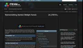 
							         Tutorial:Getting Started (Twilight Forest) - Feed The Beast Wiki								  
							    