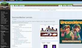
							         Tutorials/Nether portals – Official Minecraft Wiki								  
							    