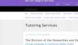 
							         Tutoring Services | The City College of New York								  
							    