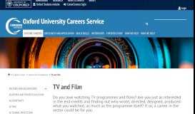
							         TV & Film | The Careers Service								  
							    