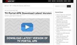 
							         TV Portal APK Download Latest Version								  
							    