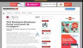 
							         TÜV Rheinland Employee Portal vertrouwt op FirstSpirit™								  
							    