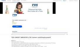 
							         TVS CREDIT SERVICES LTD Careers and Employment ...								  
							    