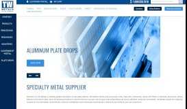 
							         TW Metals: Specialty Metals Supplier - Industrial Metal Distributor								  
							    