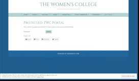 
							         TWC Portal – THE WOMEN'S COLLEGE								  
							    